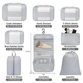 BAGAIL 6 Set Packing Cubes Various Sizes Packing Organizer for Travel Accessories Luggage Carry On Suitcase-Beige BAGAIL STORAGE_BAG